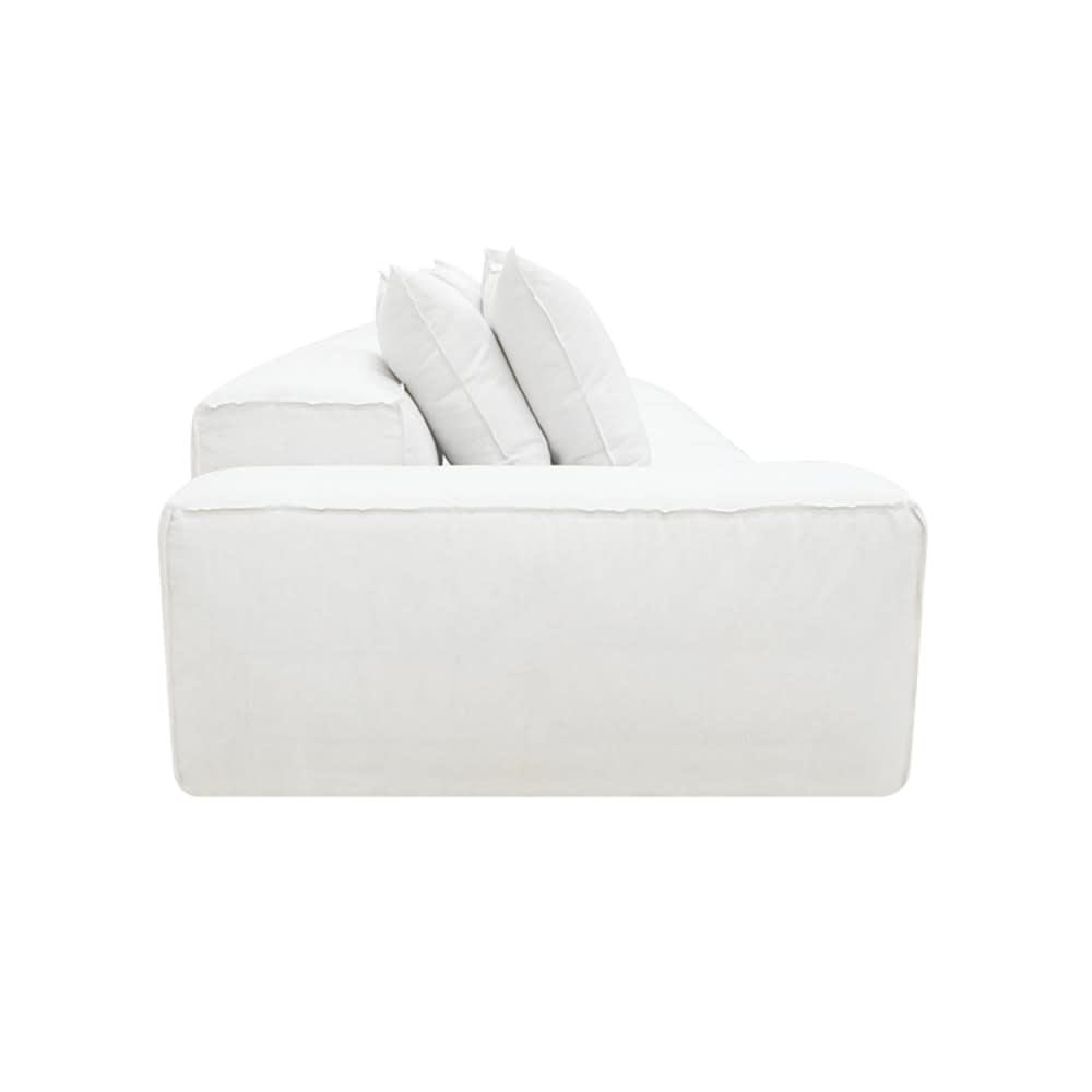 Riley Linen Pure White Modular Sofa - 3 Seater color Linen Pure White
