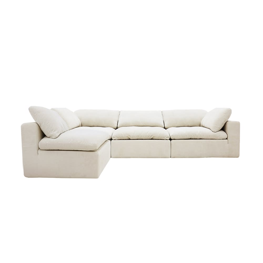 Cloud Deep Muse Flax Modular Sofa - 4 Piece color Muse Flax