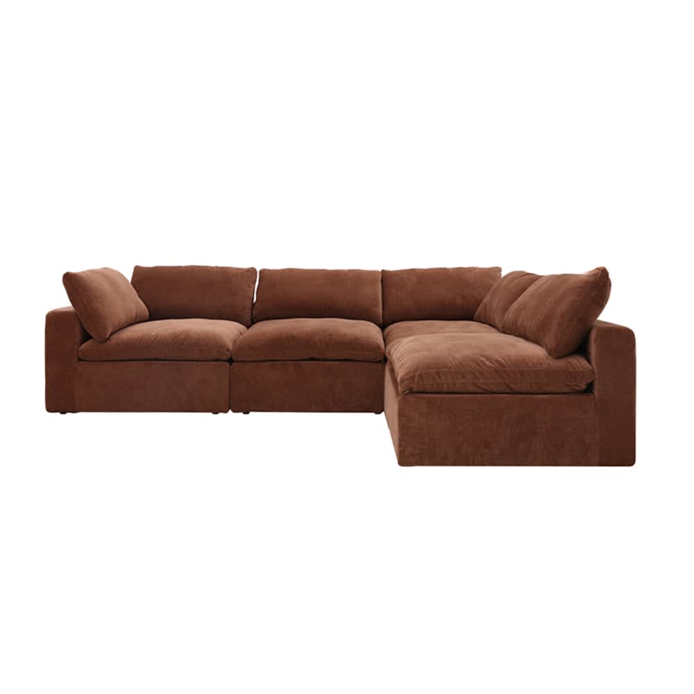 Cloud Deep Muse Rust Modular Sofa - 4 Piece color Muse Rust