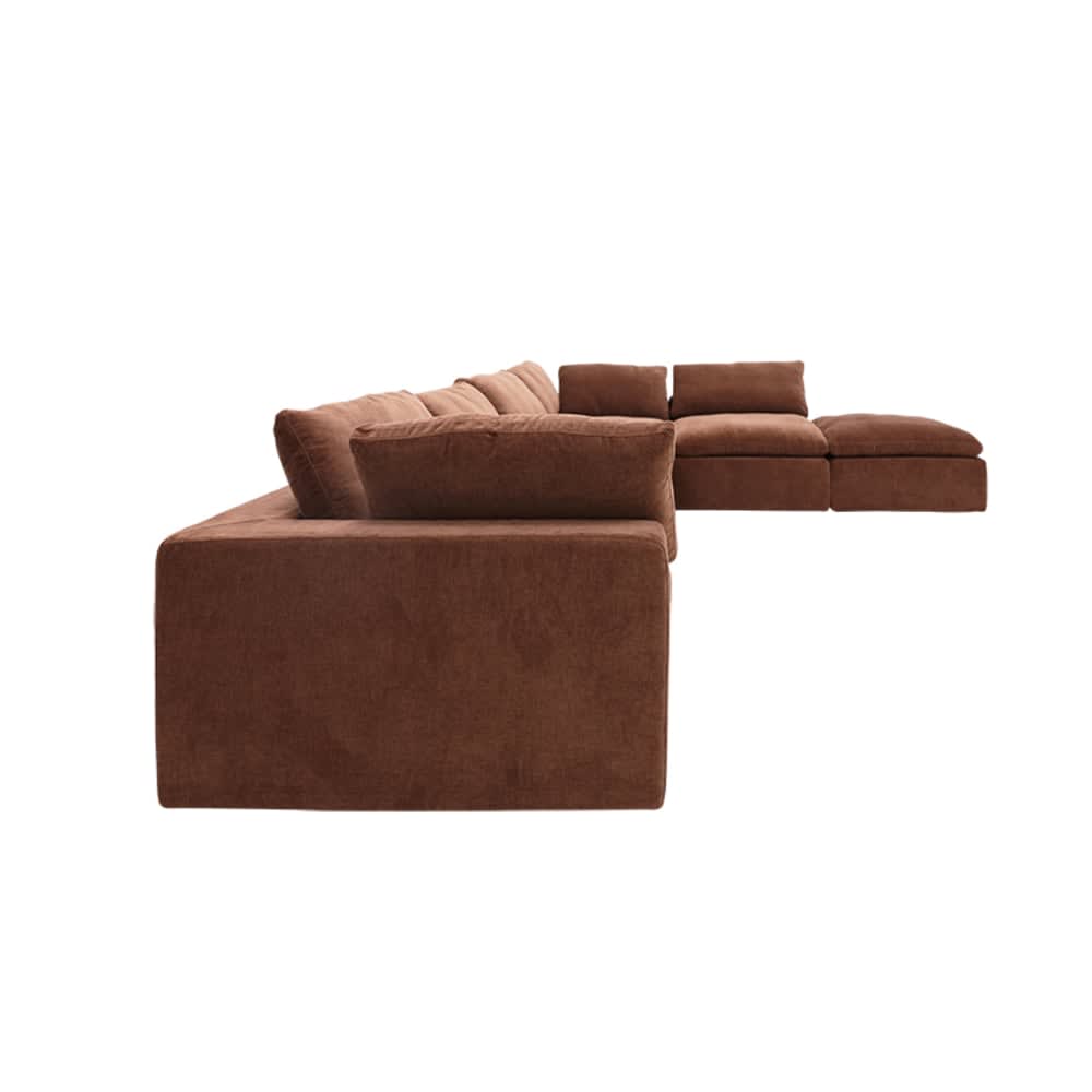 Cloud Deep Muse Rust Modular Sofa - 6 Piece color Muse Rust