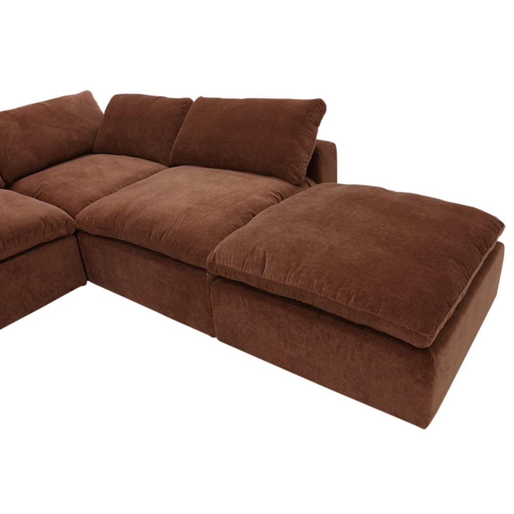 Cloud Deep Muse Rust Modular Sofa - 6 Piece color Muse Rust