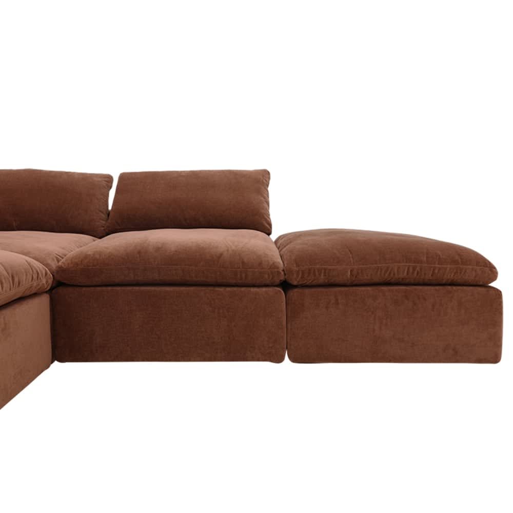Cloud Deep Muse Rust Modular Sofa - 6 Piece color Muse Rust