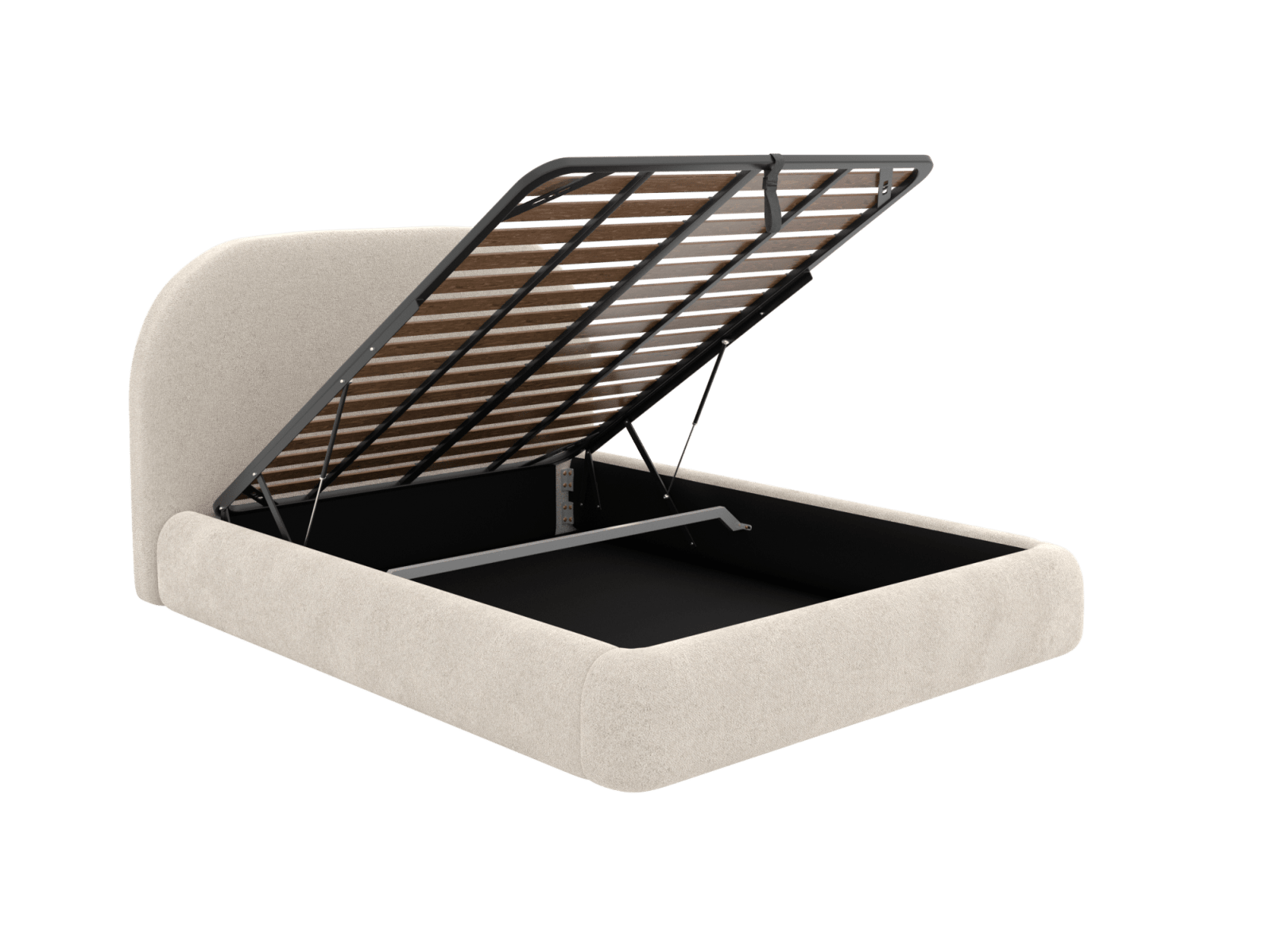 Capri Gas Lift Bed Avon Mineral color Avon Mineral