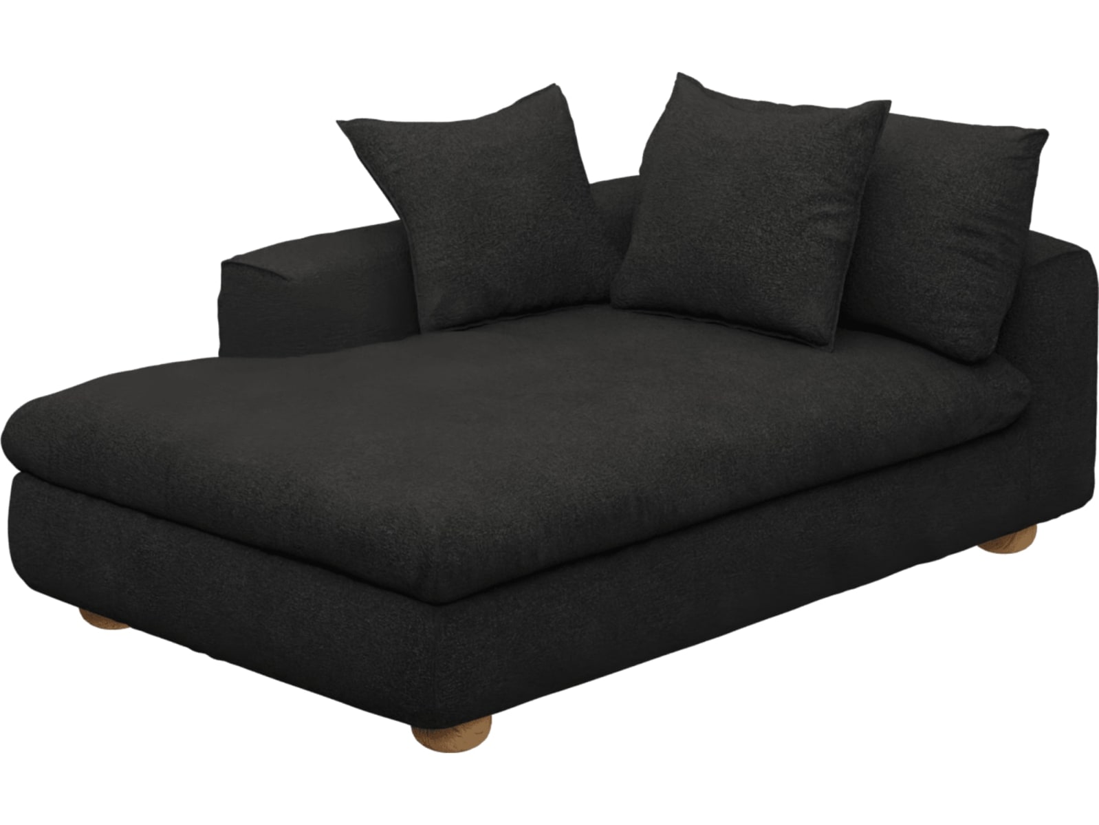 Tully California Charcoal Chaise Left Arm Facing Module color California Charcoal