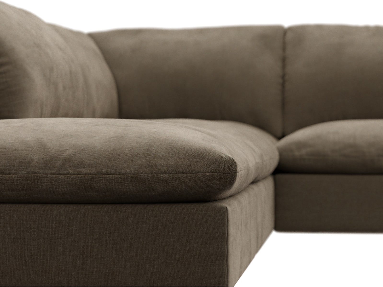 Willow Tribute Walnut Modular Sofa - 5 Seater LAF Terminal color Tribute Walnut