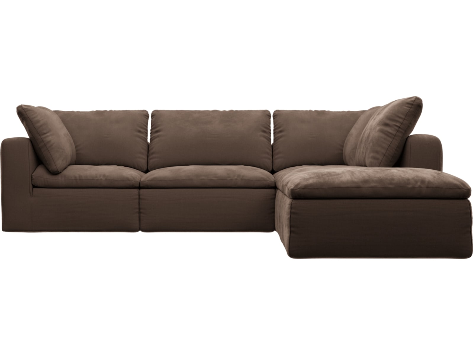 Cloud Muse Chocolate Modular Sofa - 5 Piece color Muse Chocolate