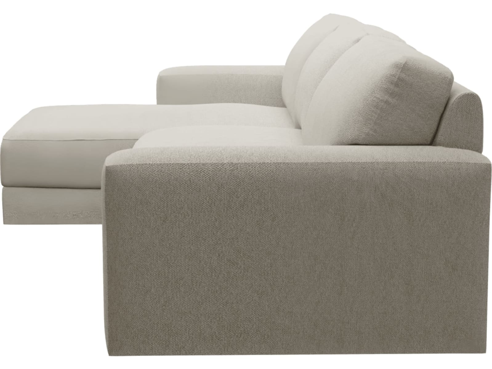 Monica Noa Desert Chaise Sofa - 3 Seater color Noa Desert