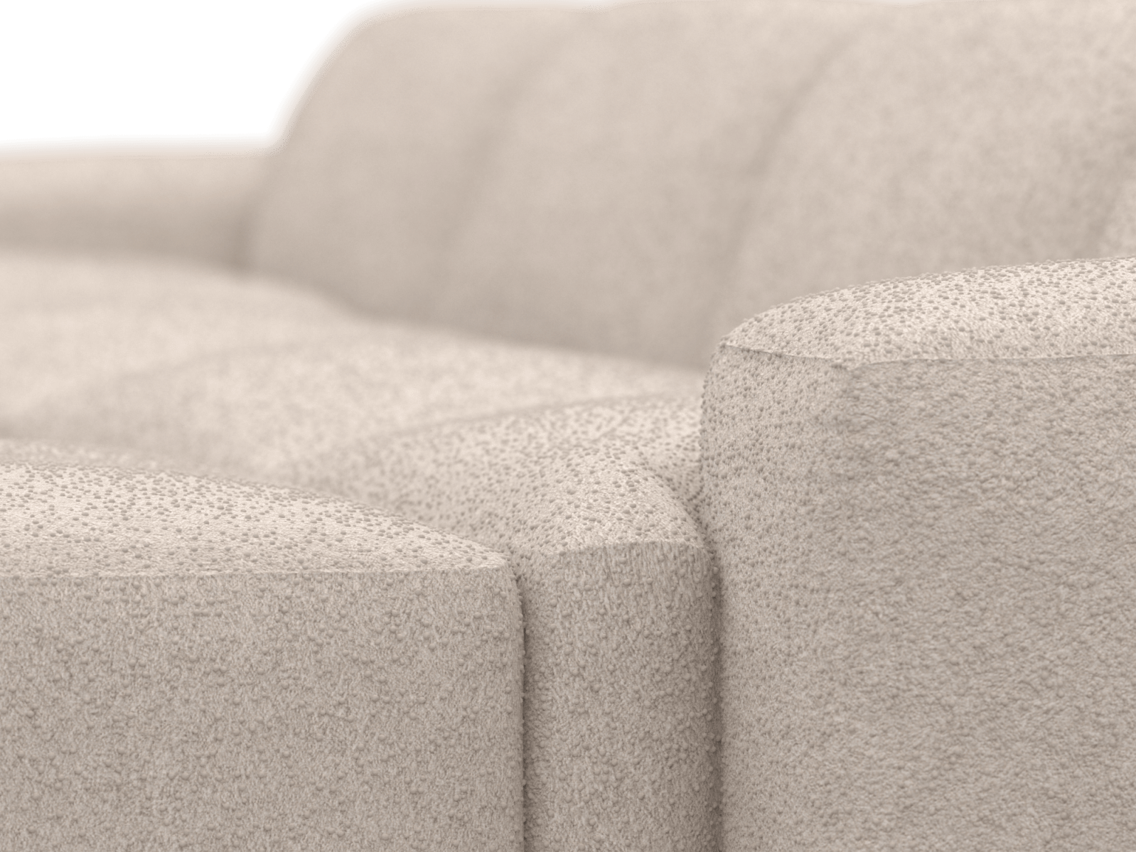 Copenhagen Boucle Pumice Chaise Sofa - 5 Seater U Shaped Modular color Boucle Pumice