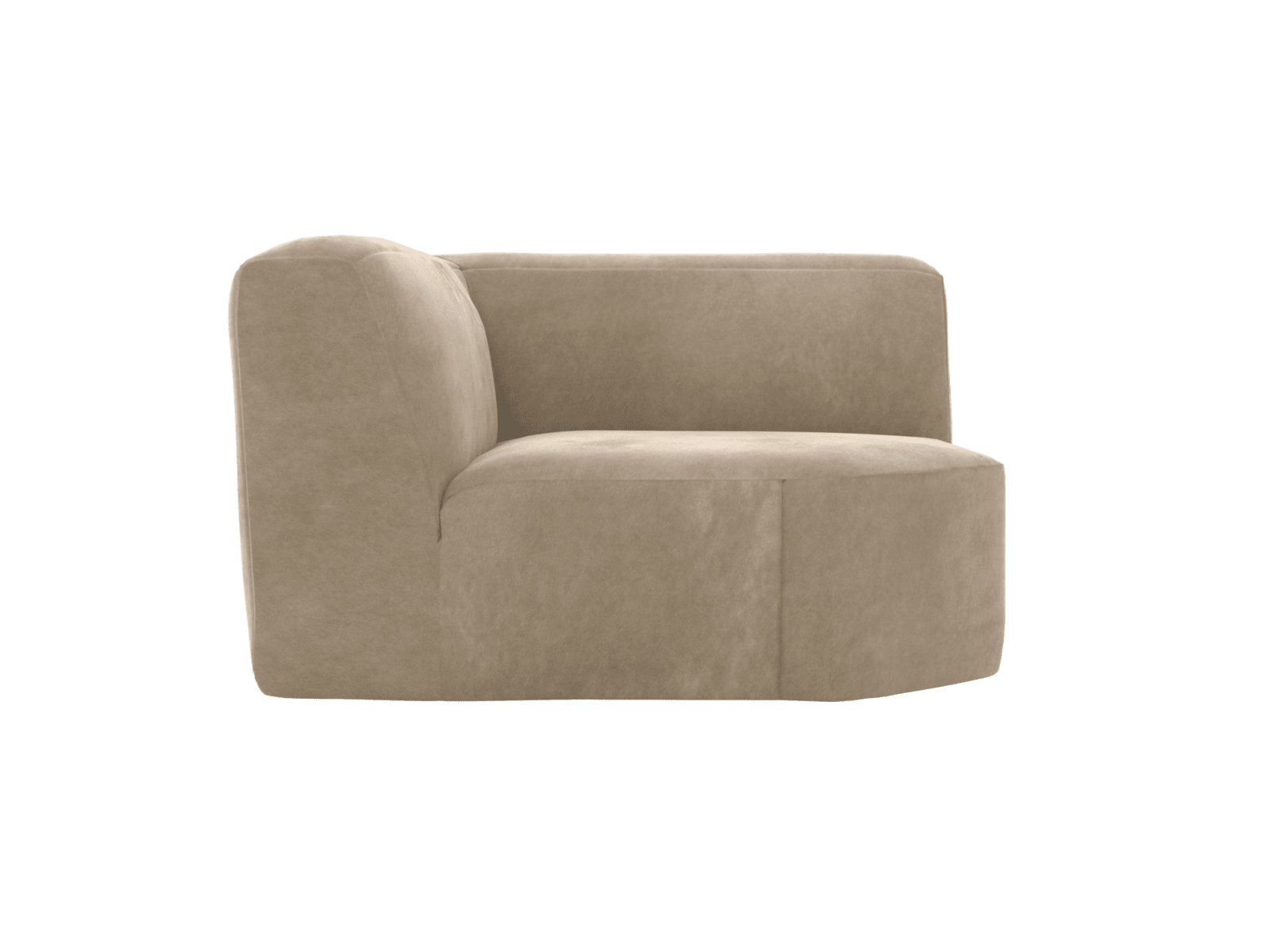 Copenhagen Muse Soft Brown Wedge Corner Chair Sofa Module color Muse Soft Brown