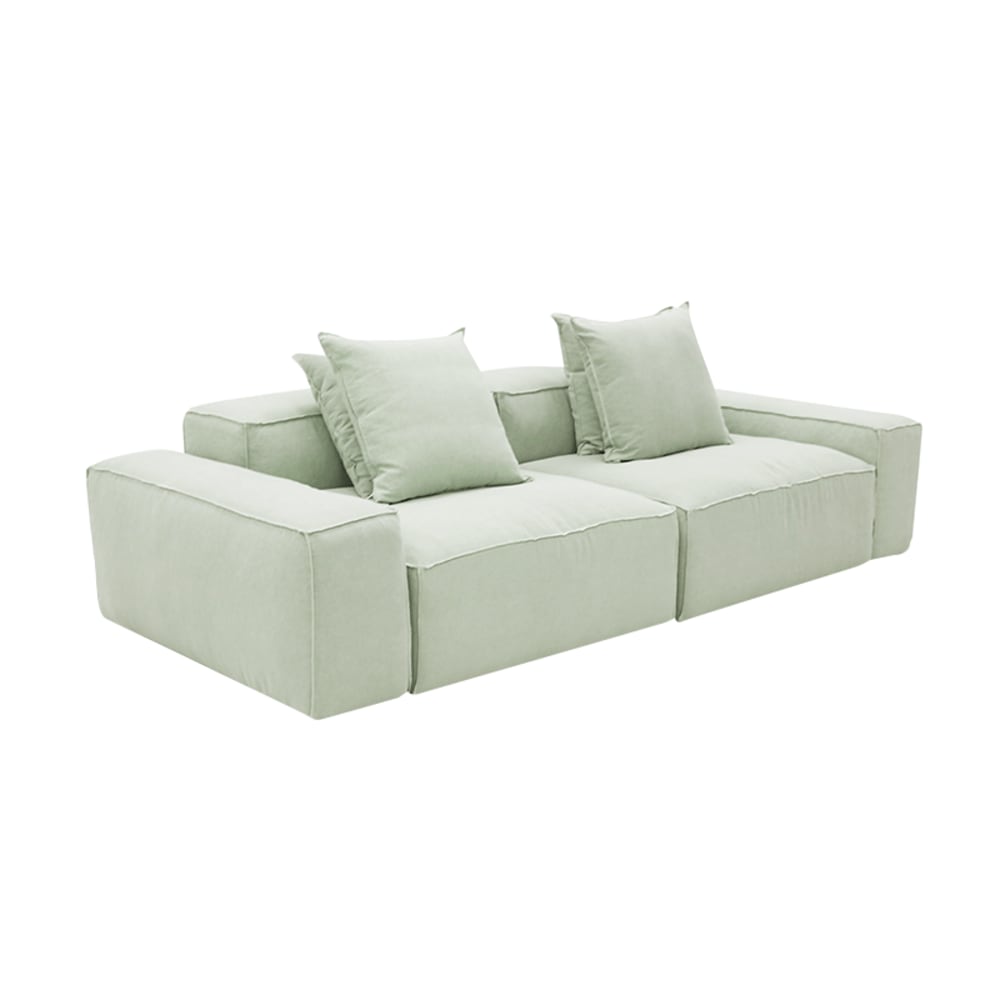 Riley Linen Oatmeal Modular Sofa - 2 Seater color Linen Oatmeal