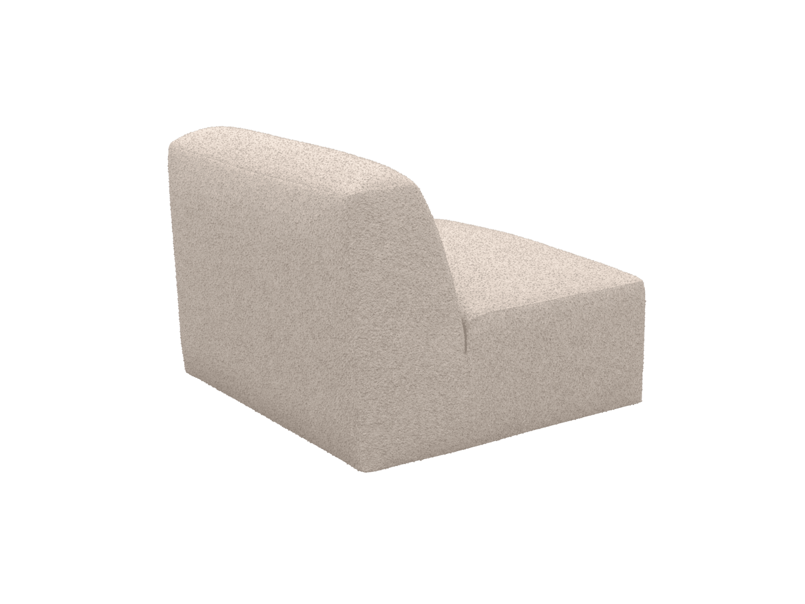 Copenhagen Boucle Pumice Armless Chair Sofa Module color Boucle Pumice