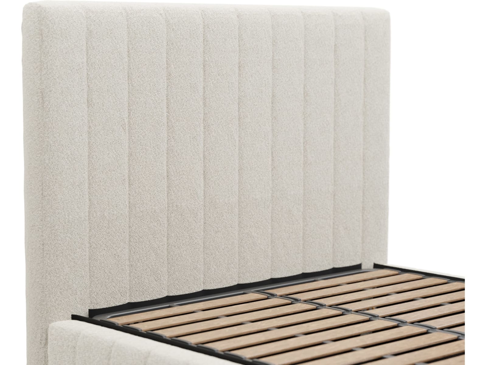 Brentwood Gas Lift Bed Boucle Ivory color Boucle Ivory
