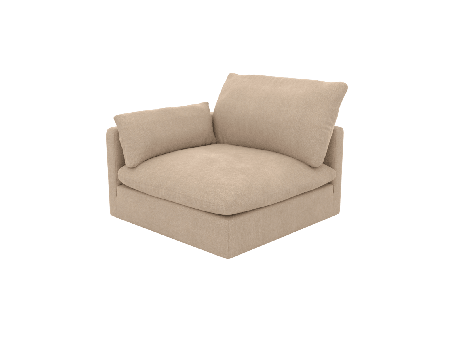 Willow Muse Driftwood 1 Seat Left Arm Facing Sofa Module color Muse Driftwood