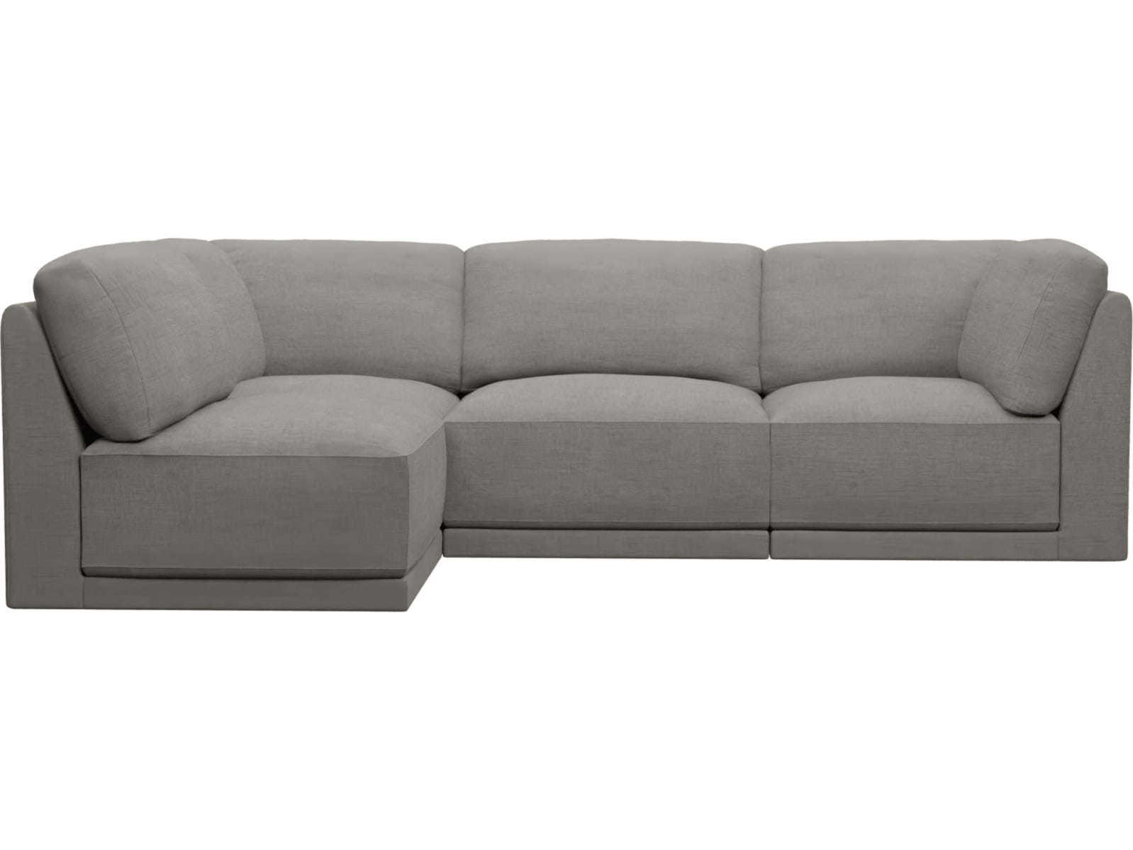Emily Modular Sofa Isla Soft Grey - 4 Piece color Isla Soft Grey