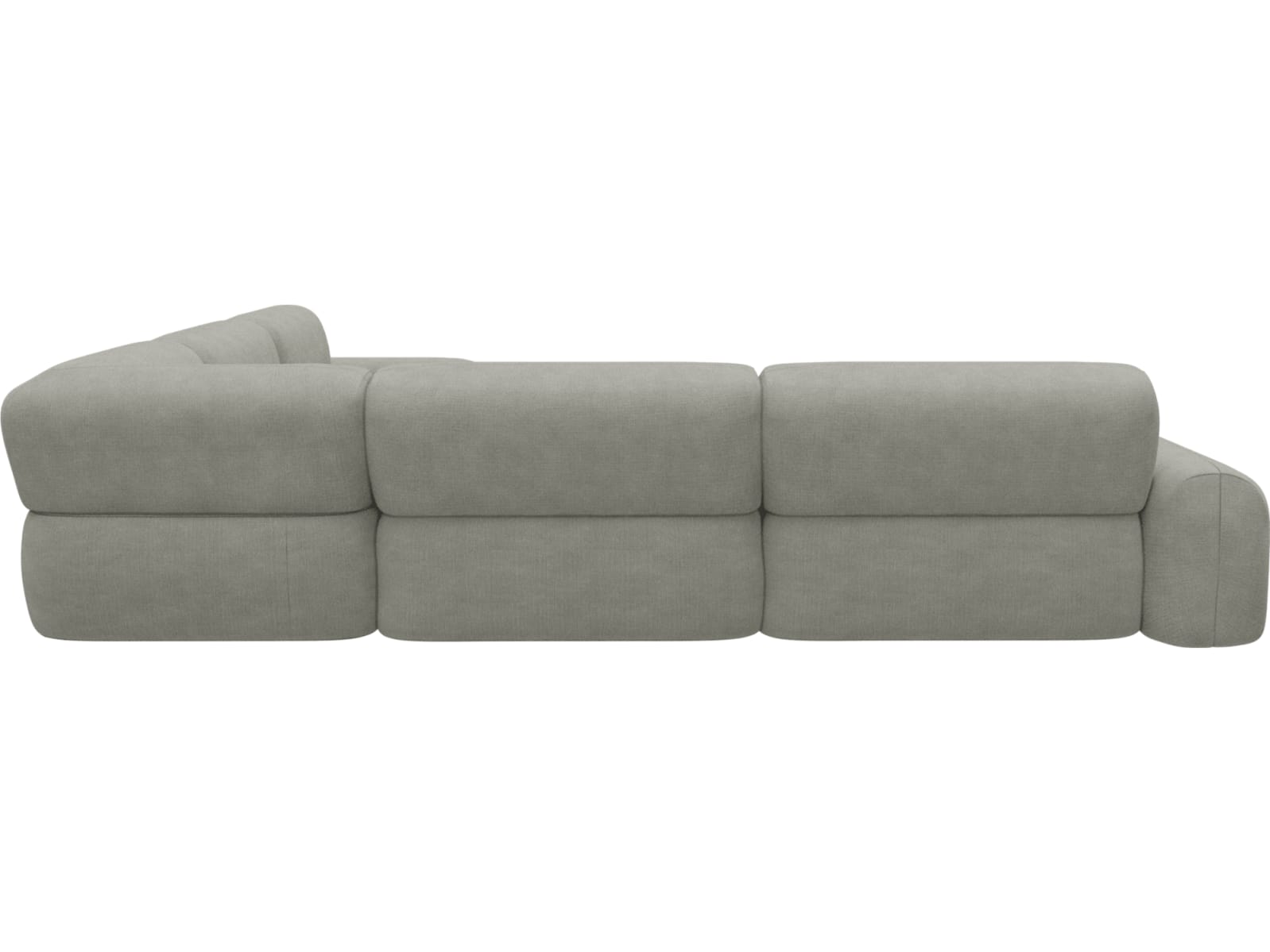 Beckett Toorak Pebble Modular Corner Sofa - 7 Piece color Toorak Pebble