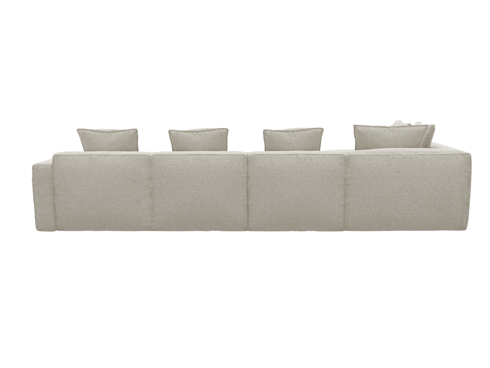 Riley Apt Boucle Ivory Sofa - 6 Seater LAF Terminal color Boucle Ivory