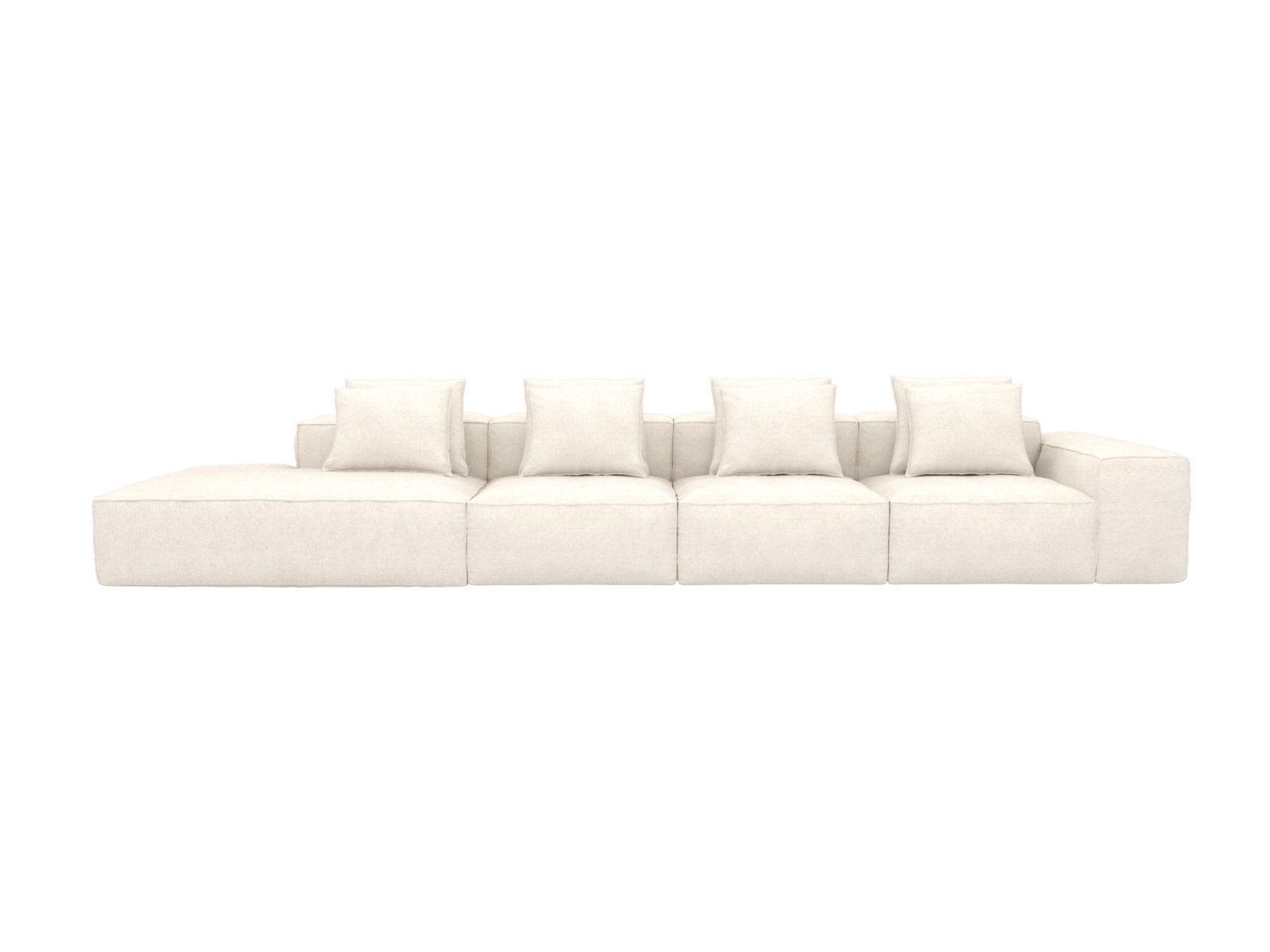 Riley Noa Fog 5 Seater Terminal Left Modular Sofa color Noa Fog