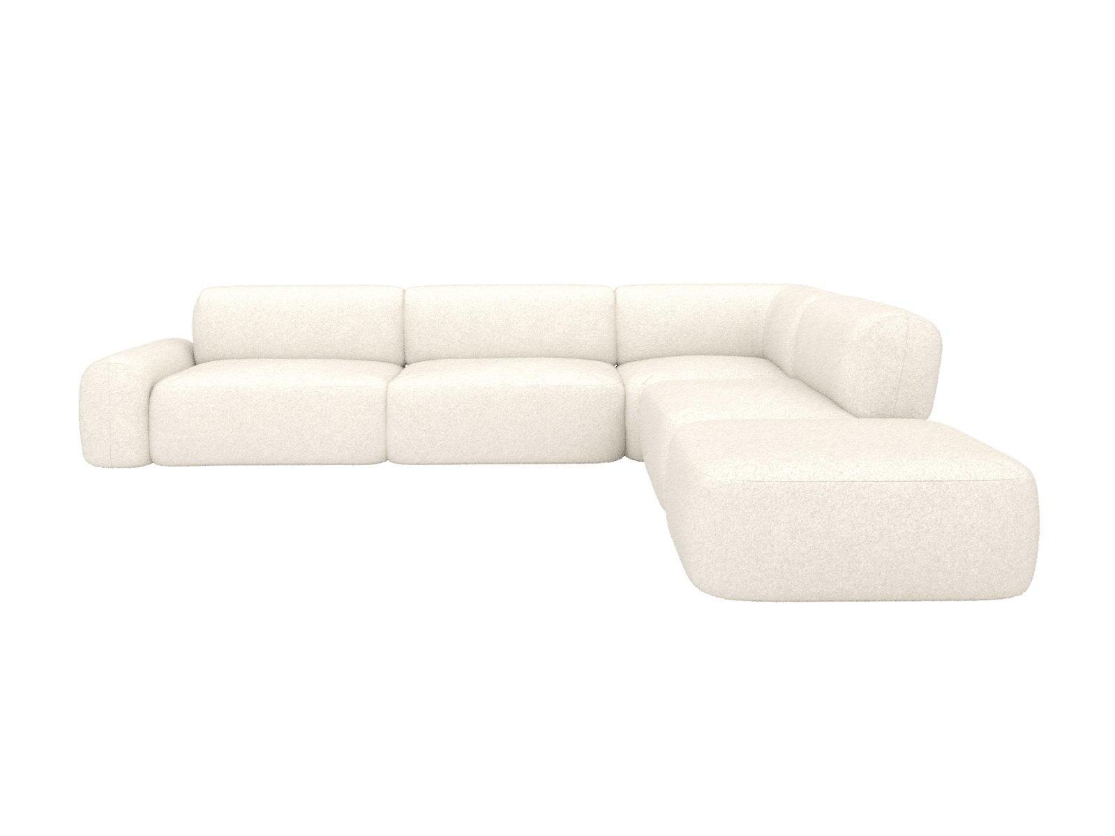 Beckett Boucle Ivory Modular Sofa - 6 Seater color Boucle Ivory