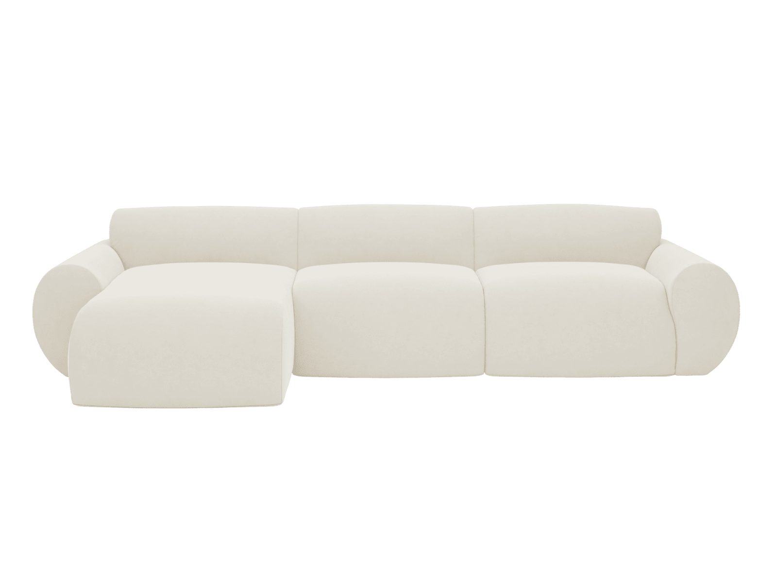 Malmo Muse Flax Chaise Sofa - 3 Seater color Muse Flax