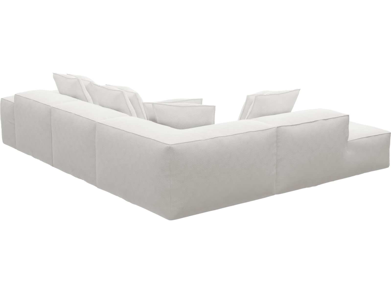 Riley Noa Fog Modular Sofa - Arm, 2x Armless, Corner, Left Terminal color Noa Fog
