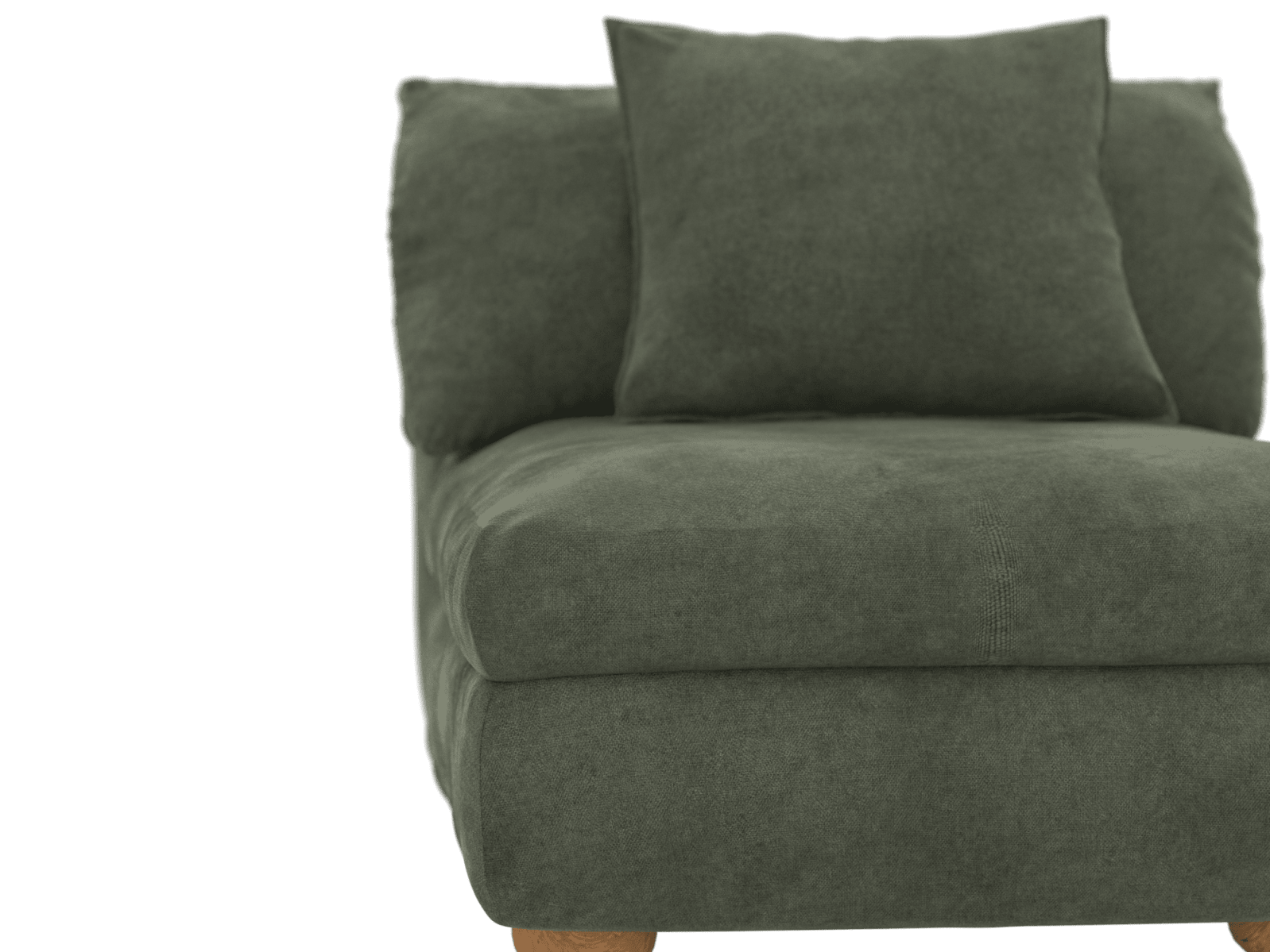 Tully Muse Forest Armless Sofa Chair Module color Muse Forest