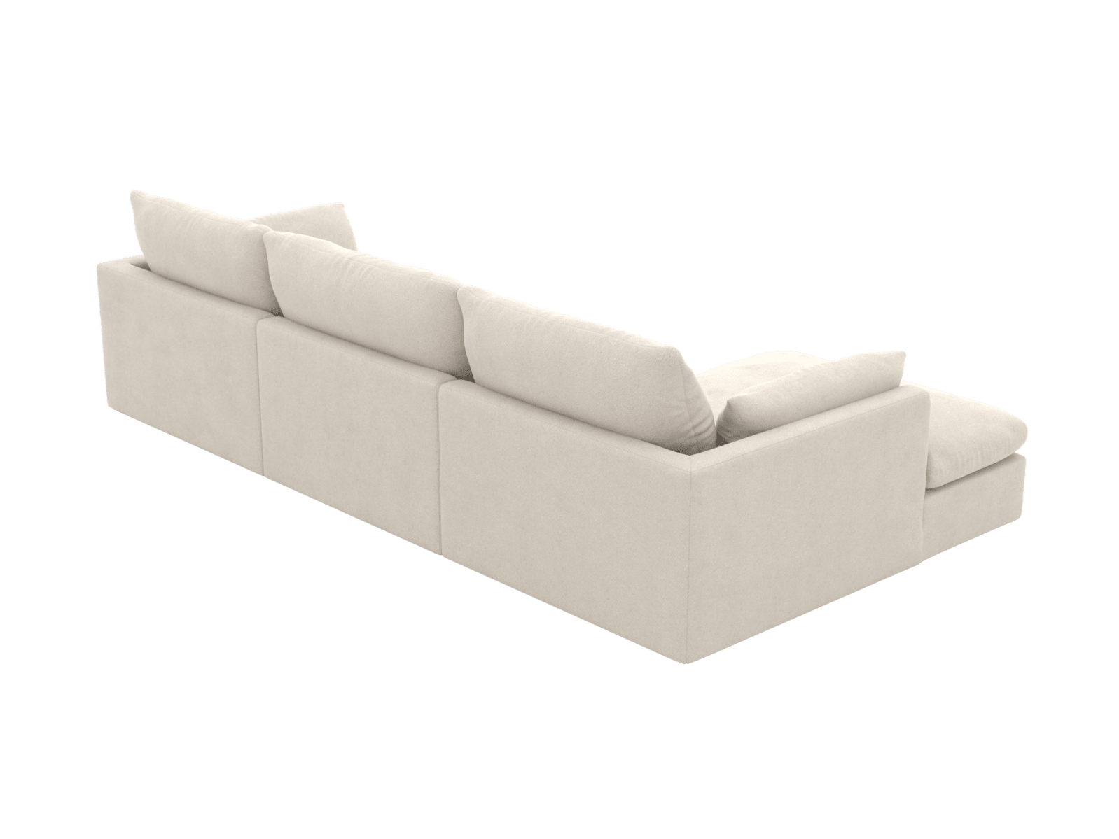 Willow Muse Flax Chaise Sofa - 3 Seater color Muse Flax