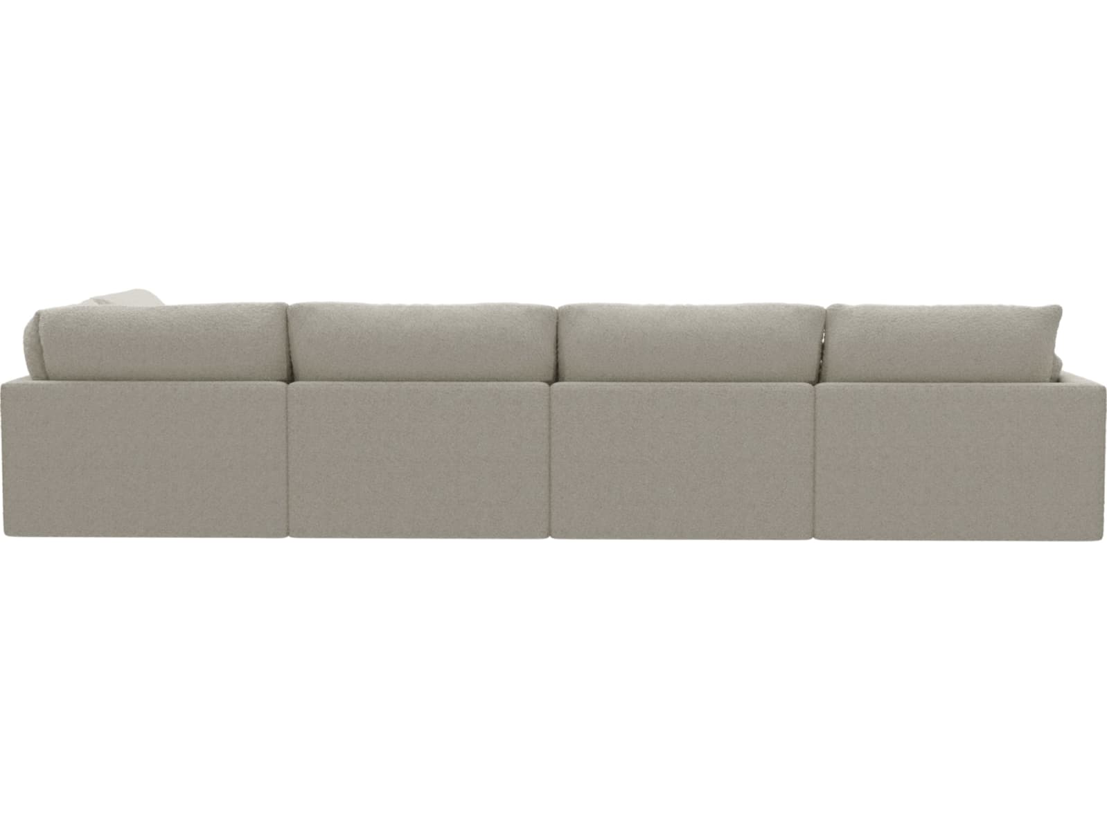 Willow Boucle Ivory Modular Sofa - 6 Seater RAF Terminal color Boucle Ivory