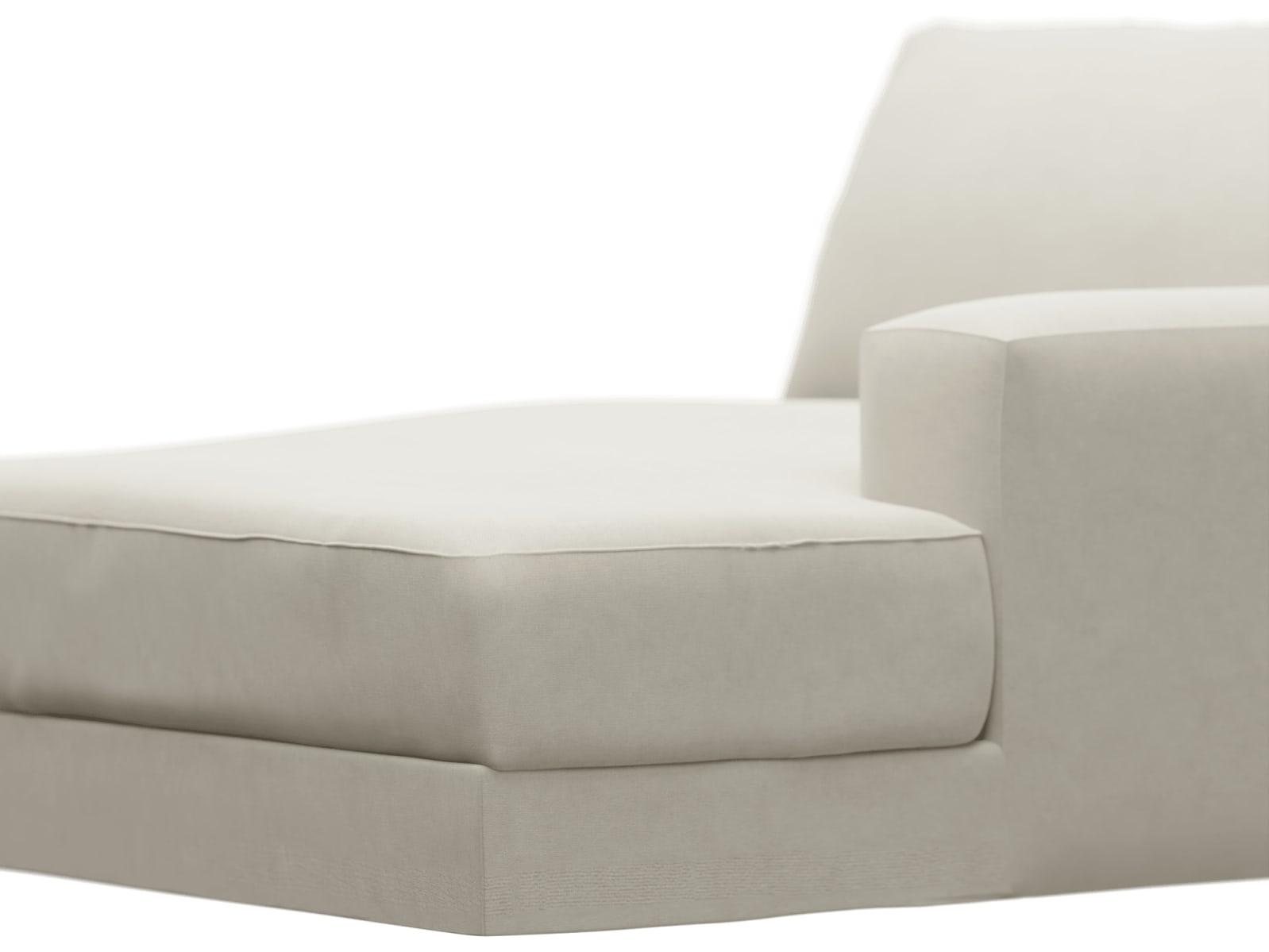 Monica Muse Flax Right Arm Facing Chaise Module color Muse Flax