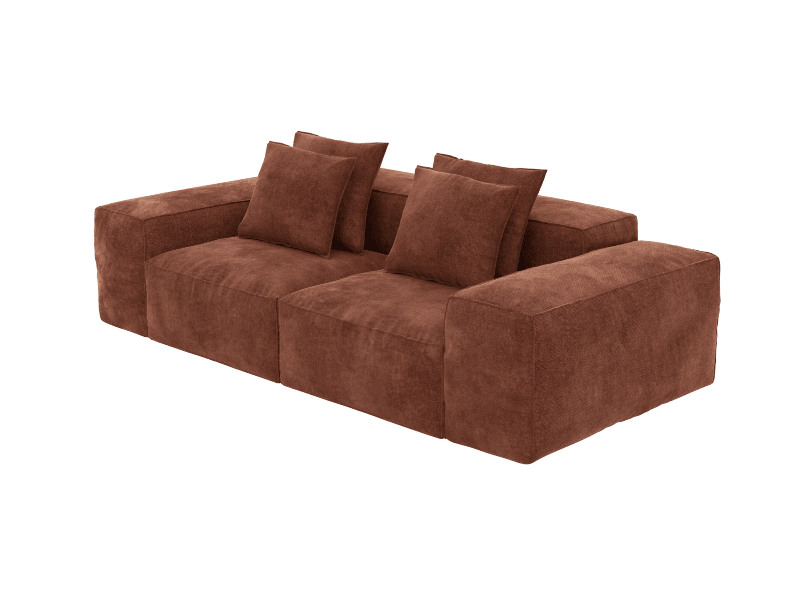 Riley Muse Rust 2 Seater Modular Sofa color Muse Rust