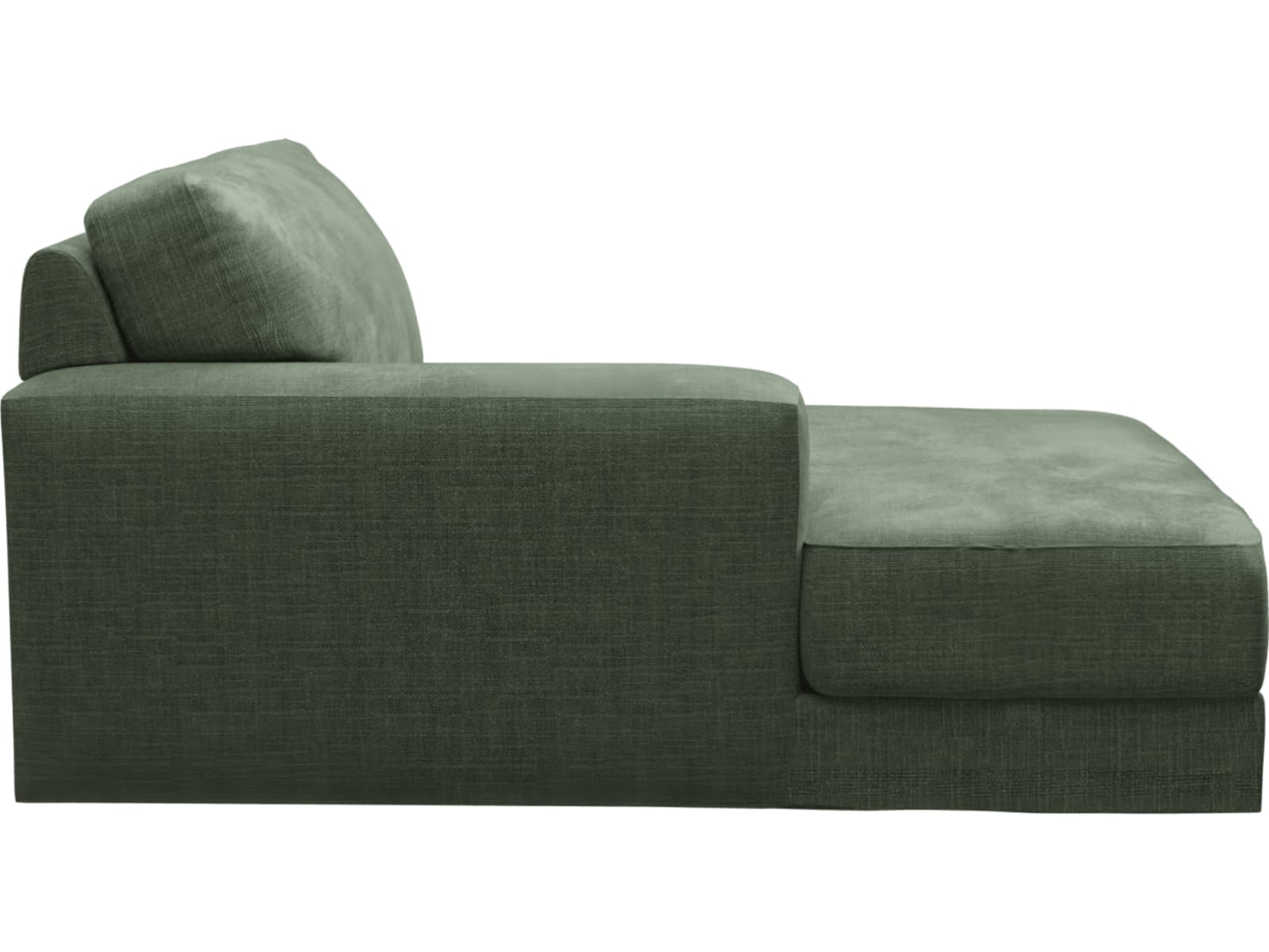 Monica Tribute Dark Jade Left Arm Facing Chaise Module color Tribute Dark Jade