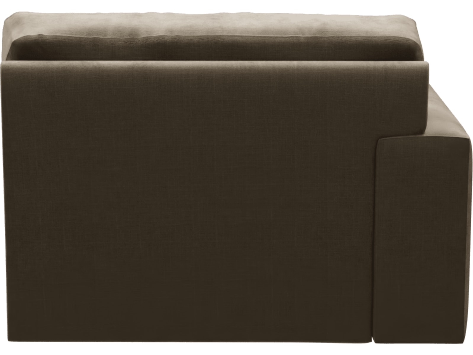 Monica Tribute Walnut Left Arm Facing Chair Module color Tribute Walnut