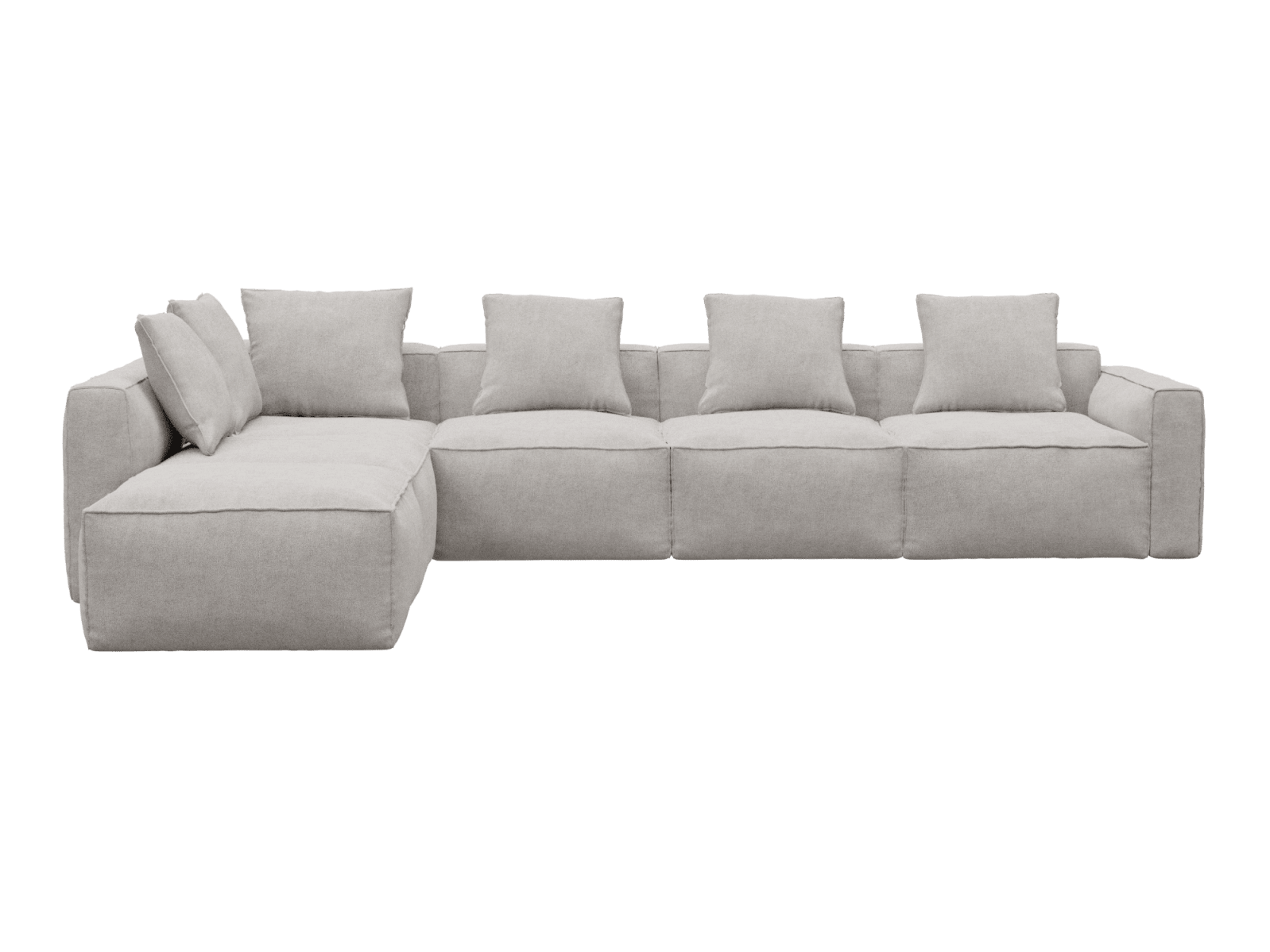 Riley Apt Avon Mineral Sofa - 6 Seater LAF Terminal color Avon Mineral