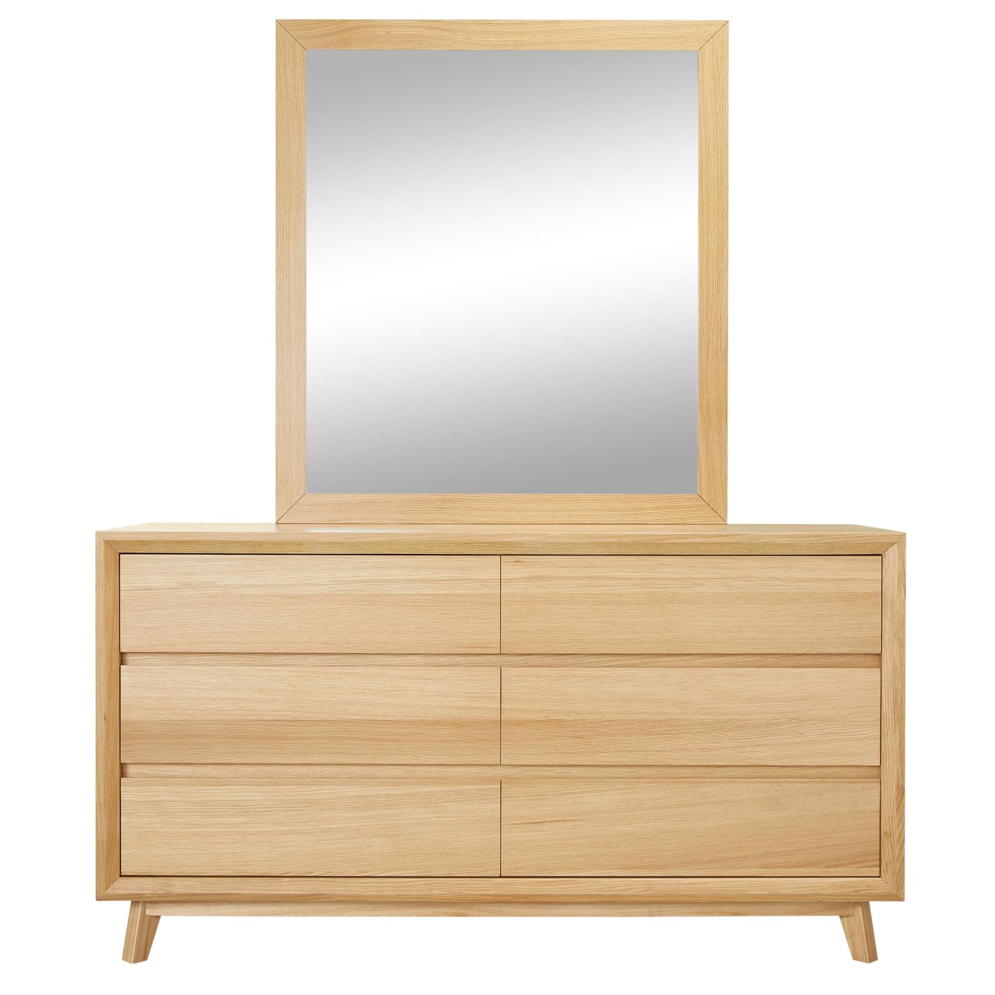 Morgan Dresser With Mirror Oak color Natural