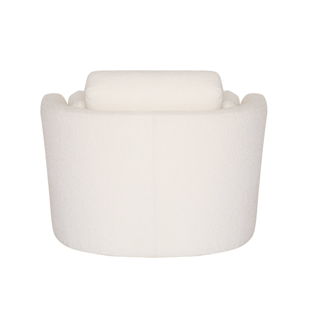 Lax Swivel Chair Boucle Ivory color Boucle Ivory