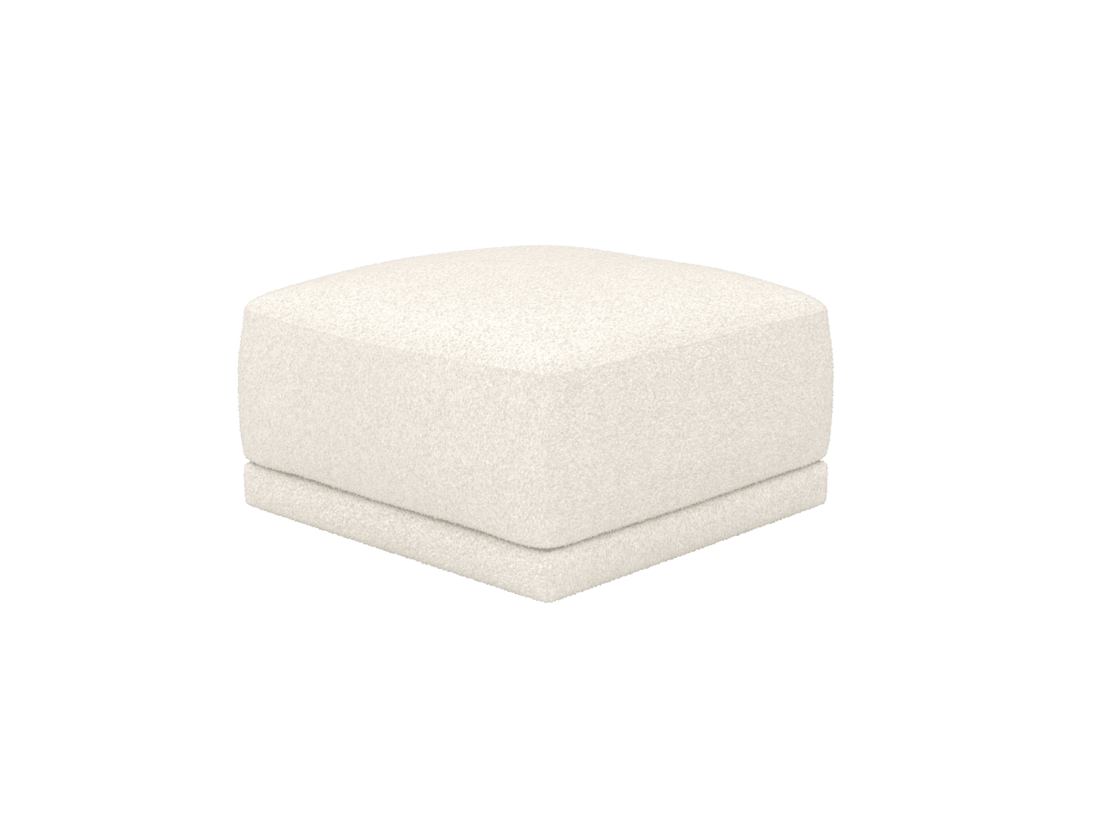 Haven Boucle Ivory Ottoman color Boucle Ivory