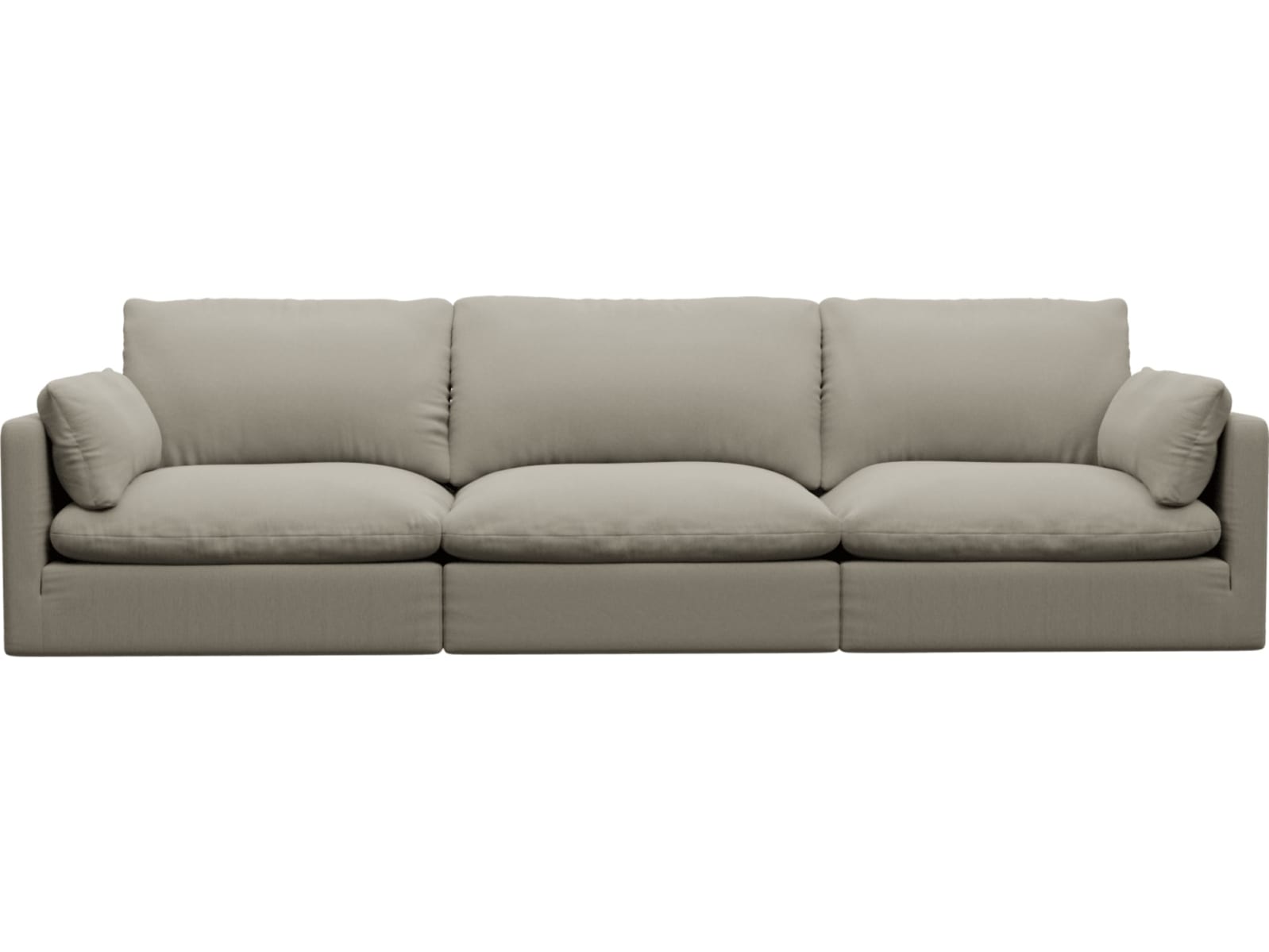 Willow Plaza Natural Modular Sofa - 3 Seater color Plaza Natural