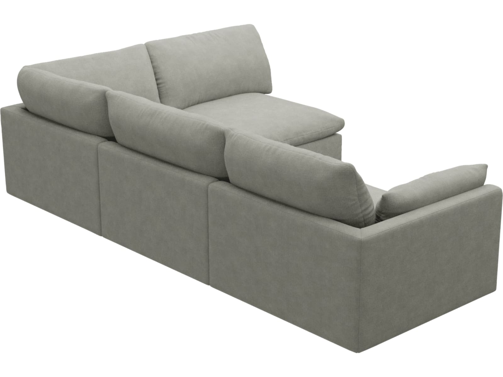 Willow Toorak Pebble Corner Sofa - 4 Seater RAF Terminal color Toorak Pebble