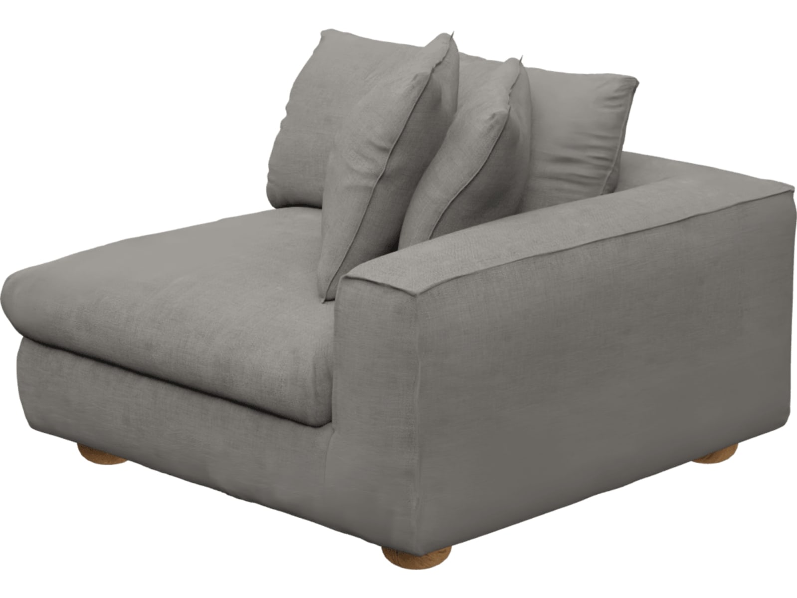 Tully Isla Soft Grey Right Arm Facing Chair Module color Isla Soft Grey