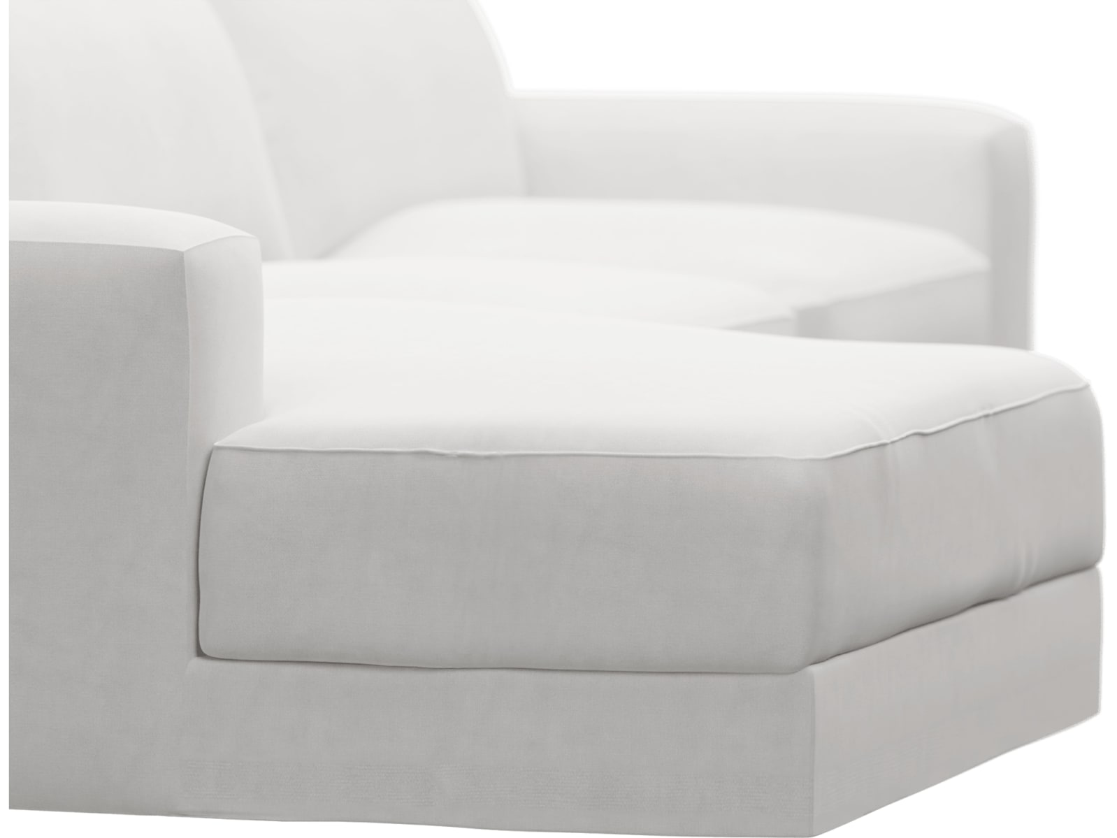 Monica Muse Frost Chaise Sofa - 3 Seater color Muse Frost