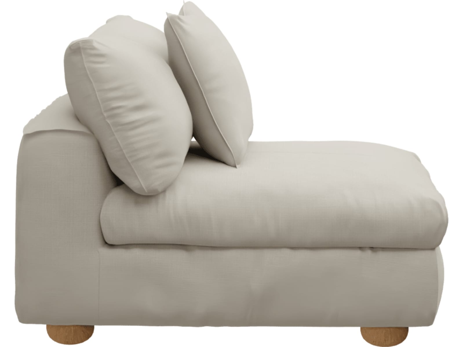 Tully Toorak Pearl Armless Sofa Chair Module color Toorak Pearl