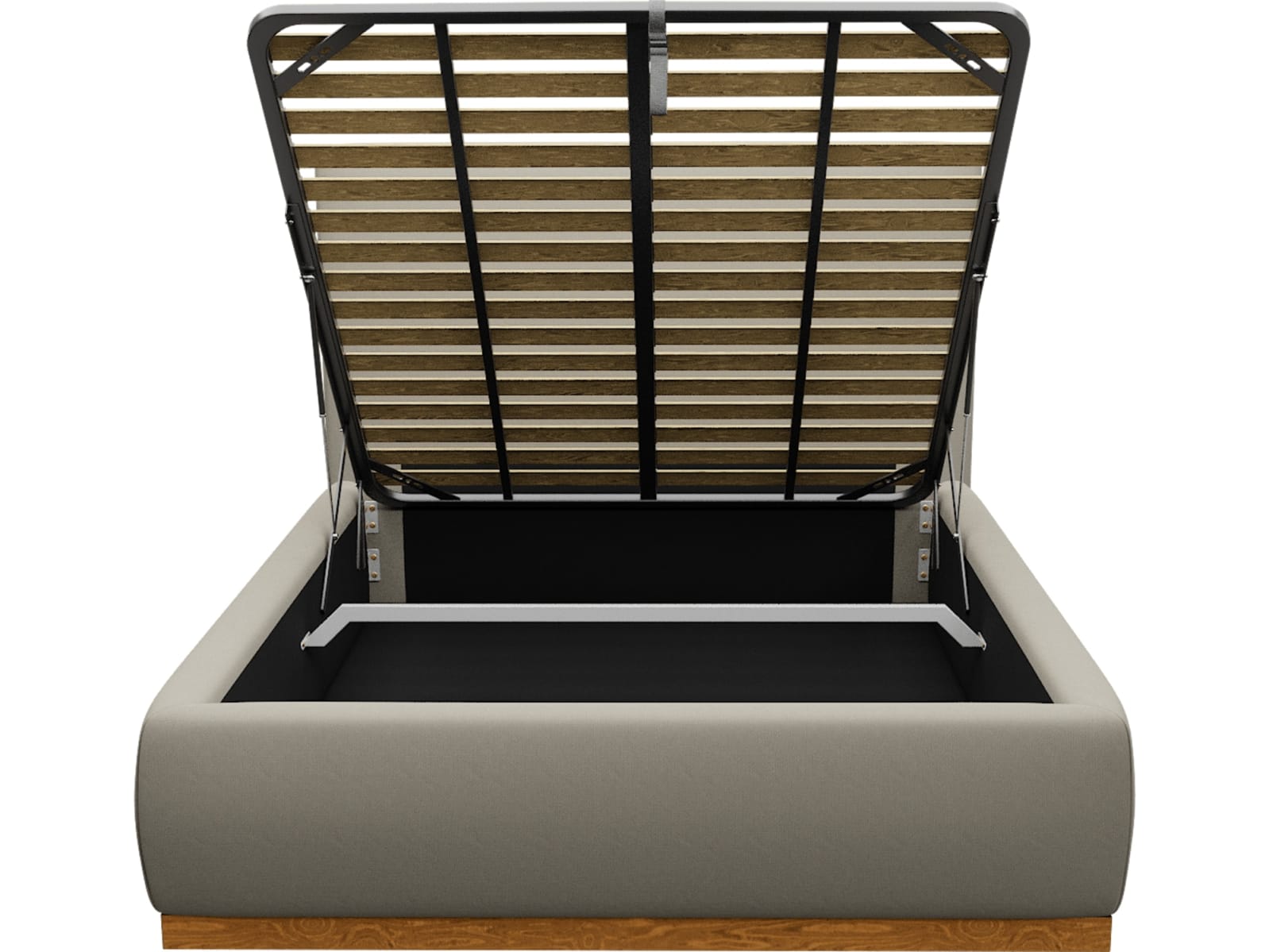 Haven Dark Gas Lift Bed Plaza Natural color Plaza Natural