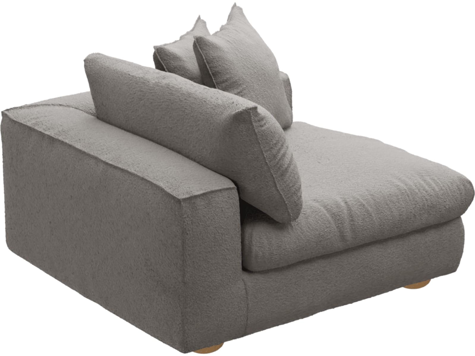 Tully Boucle Pumice Right Arm Facing Chair Module color Boucle Pumice