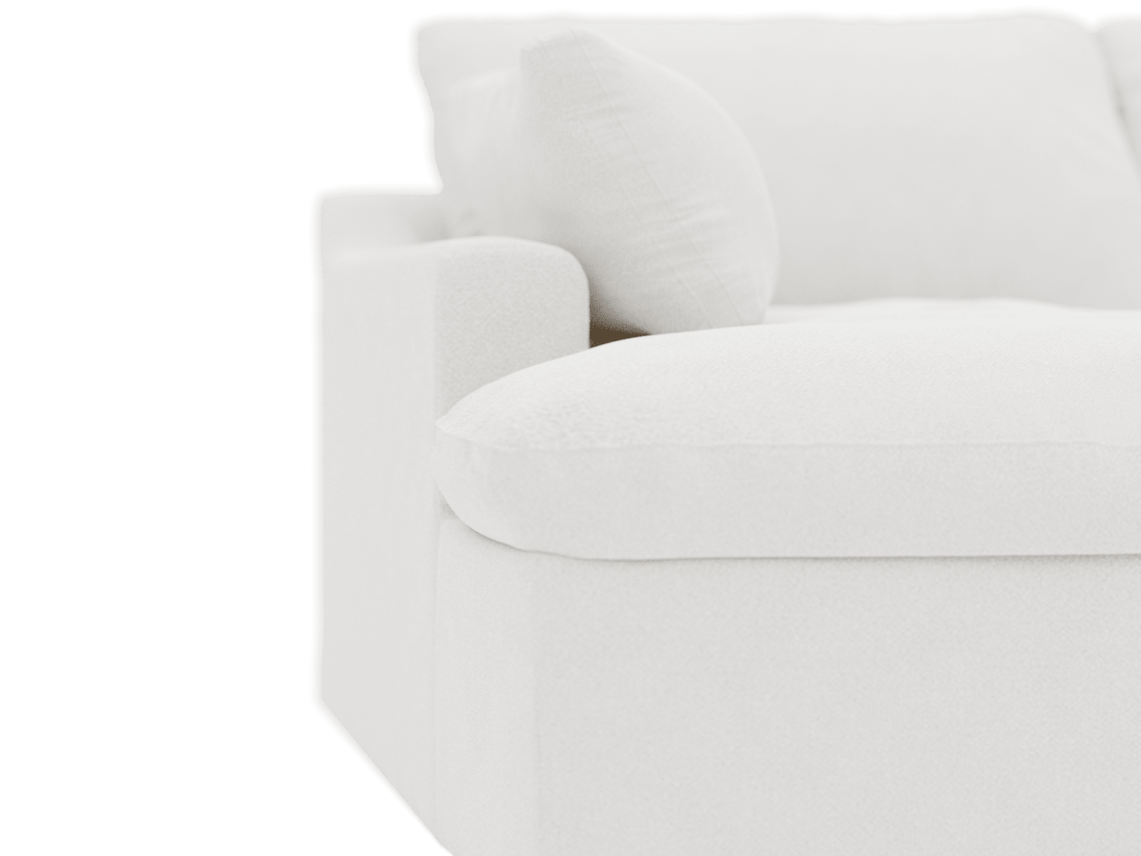 Retreat Noa Fog Chaise Sofa - 3 Seater color Noa Fog