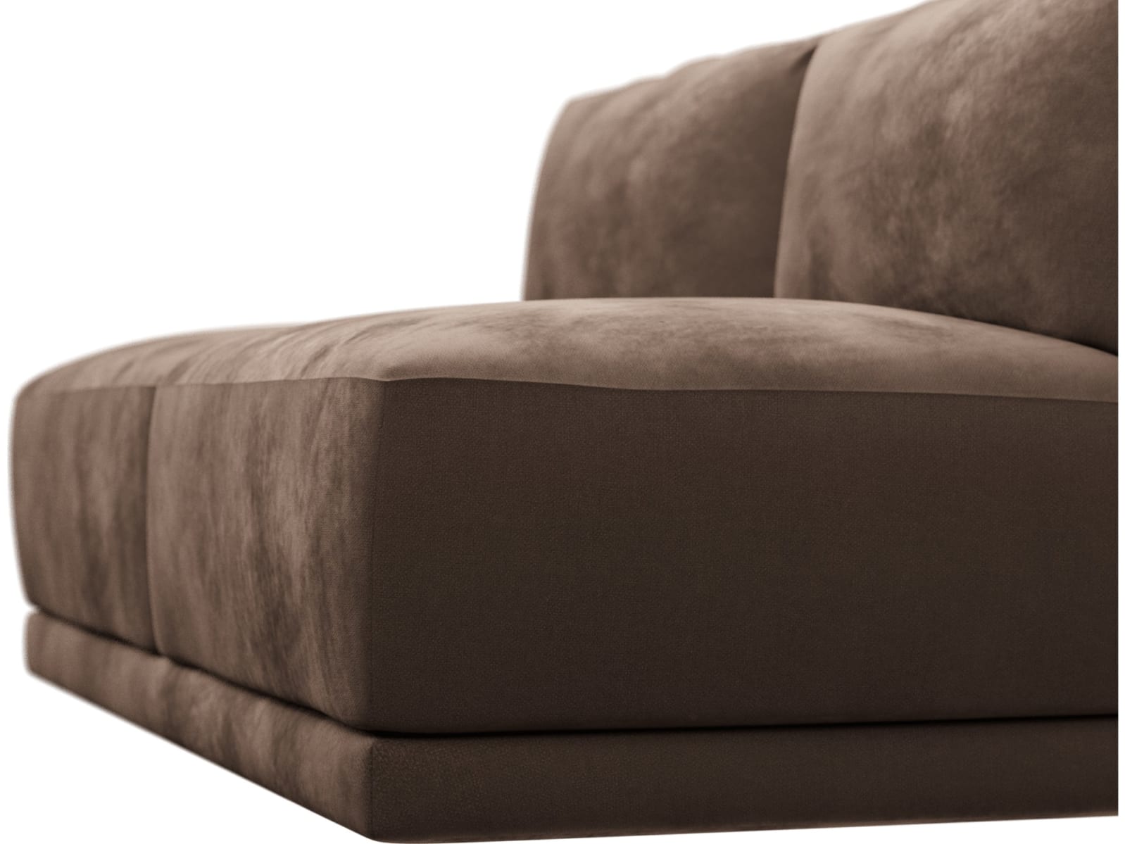 Haven Muse Chocolate 2 Seater Armless Sofa Module color Muse Chocolate