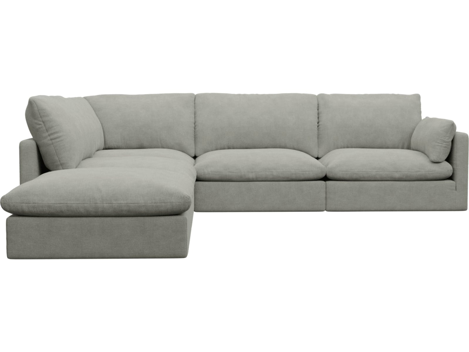 Willow Toorak Pebble Modular Sofa - 5 Seater LAF Terminal color Toorak Pebble