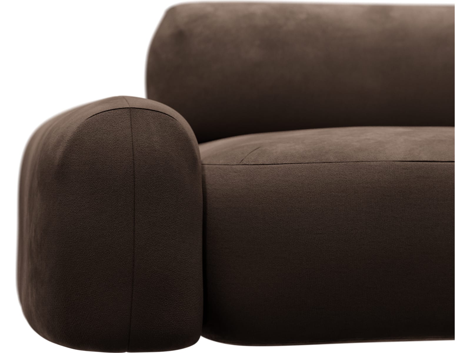 Beckett Muse Chocolate Modular Sofa - 2 Seater color Muse Chocolate