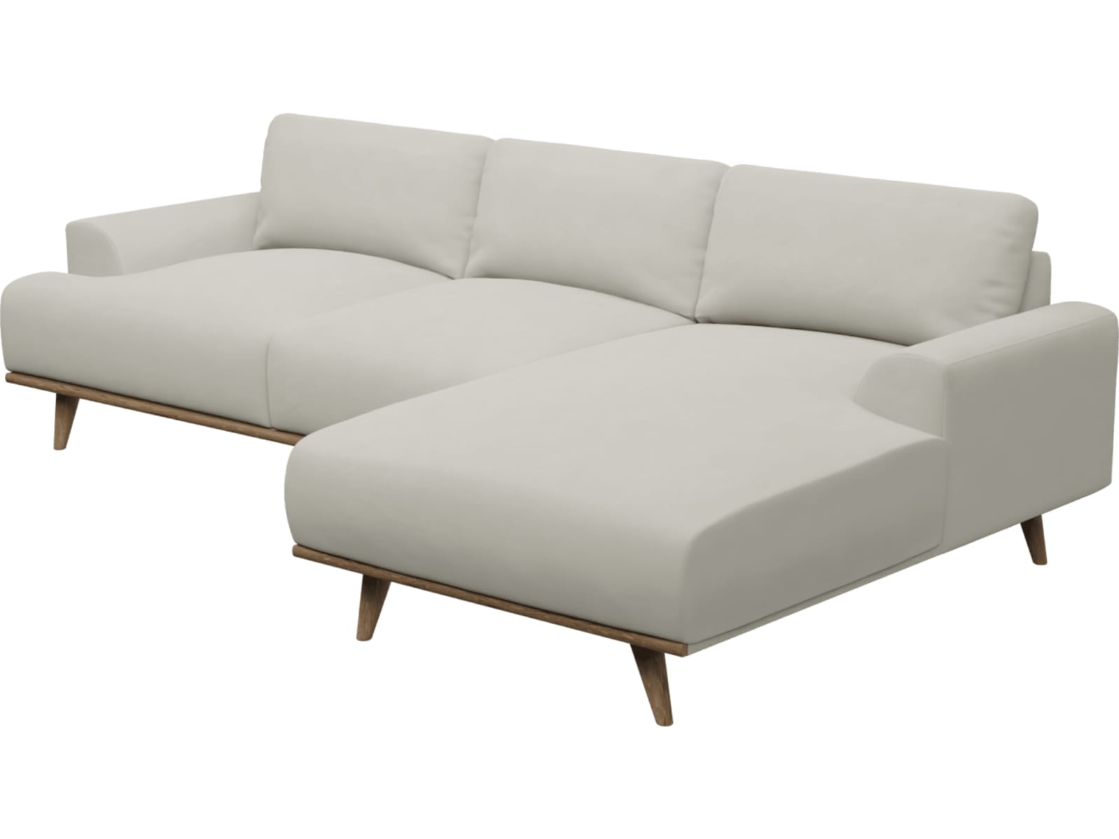Dane California Ivory Chaise Sofa - 3 Seater color California Ivory