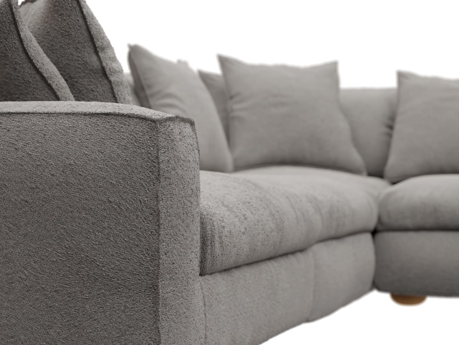 Tully Boucle Pumice Modular Sofa - 5 Piece color Boucle Pumice