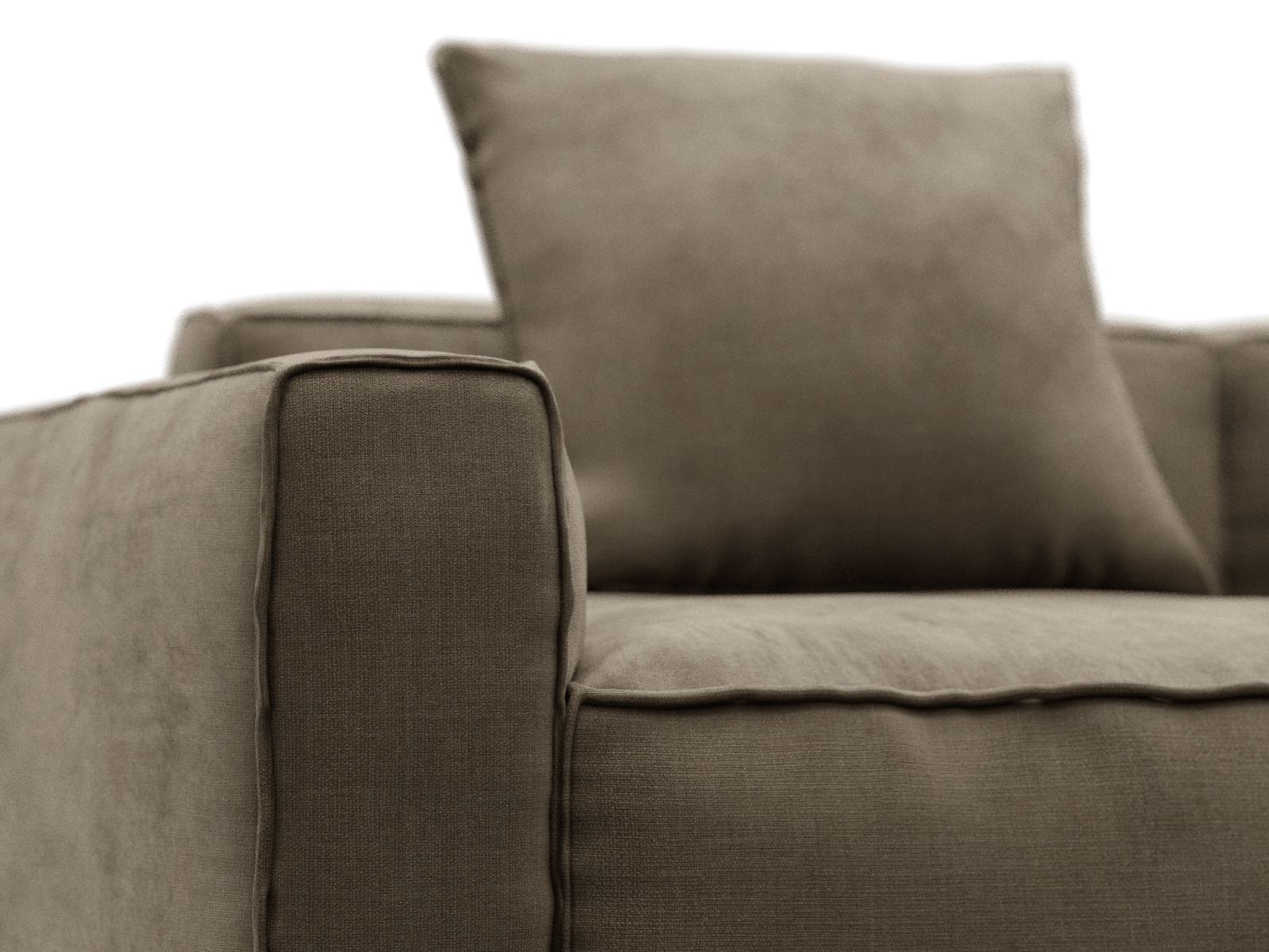 Riley Apt Tribute Walnut Sofa - 3 Seater Chaise color Tribute Walnut