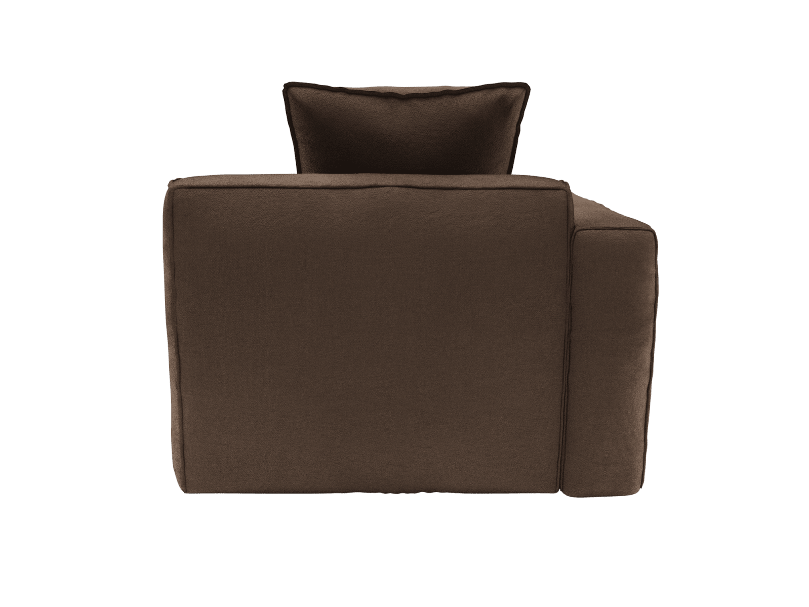 Riley Apt Muse Chocolate Left Arm Facing Chair Module color Muse Chocolate